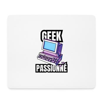 geek passionné - Tapis de souris (format paysage) - blanc - Devant