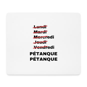 week-end pétanque - Tapis de souris (format paysage) - blanc - Devant