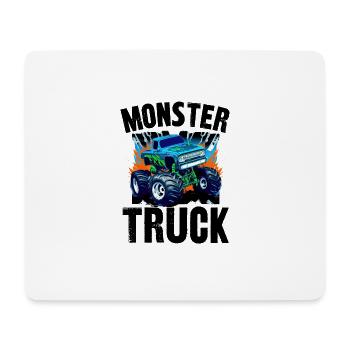 monster truck - Tapis de souris (format paysage) - blanc - Devant