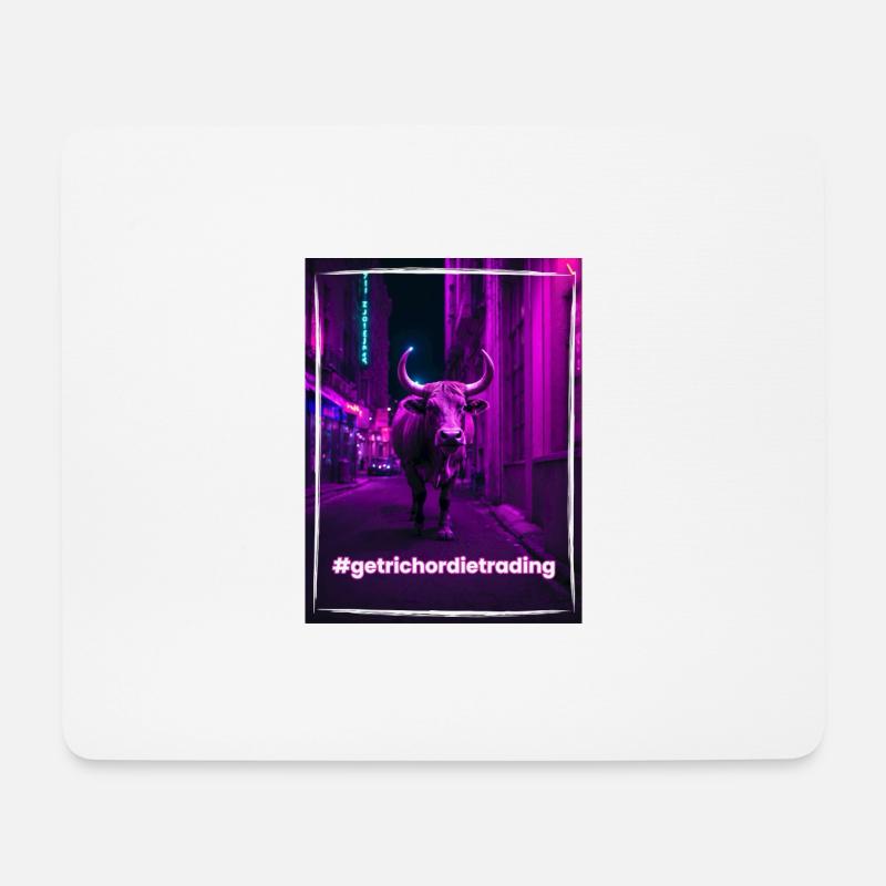 Crypto Bull - Mousepad (Querformat) - Weiß