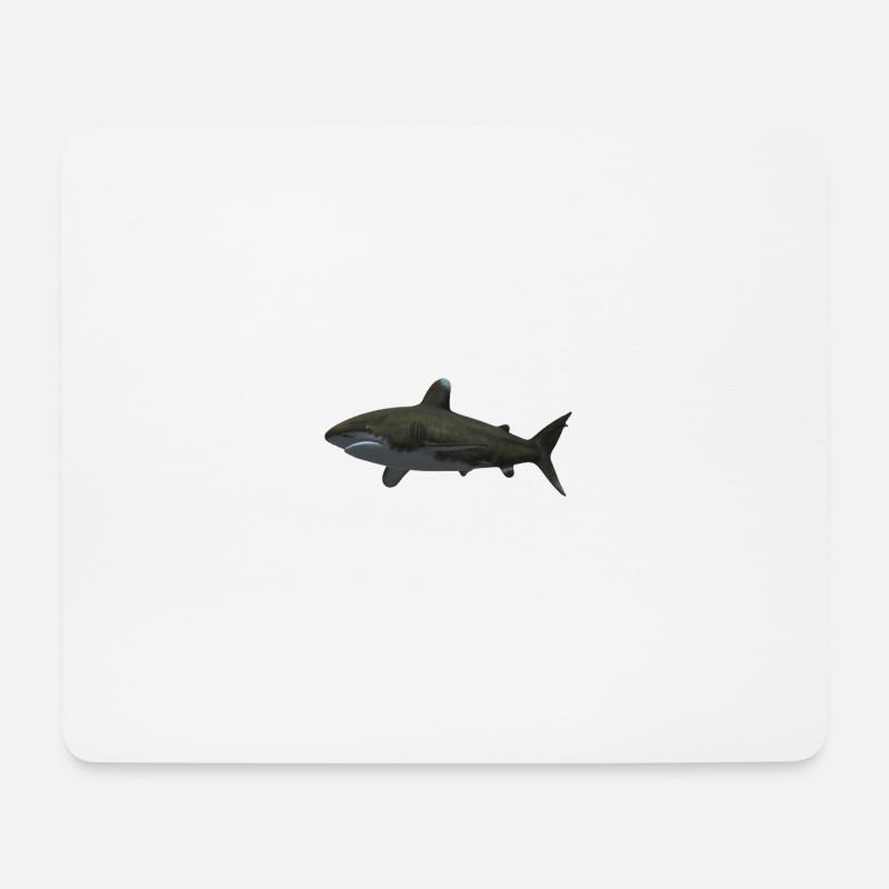 Hai - Mousepad (Querformat) - Weiß