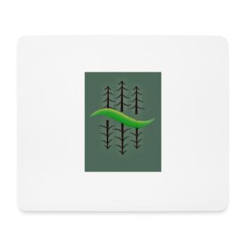 Abstrakte Natur Tannen Design Shirts etc. Grün - Mousepad (Querformat) - Weiß - Vorne