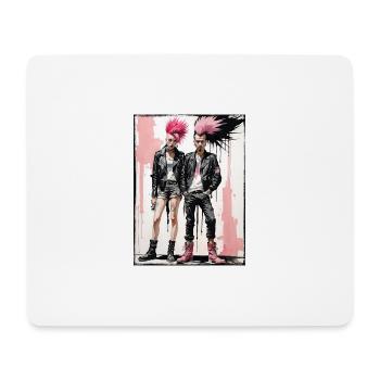Pink Punk parade - Mouse Pad (horizontal) - white - Front