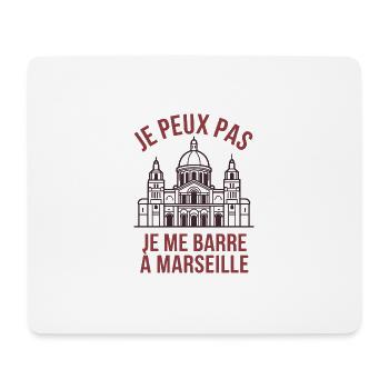 je peux pas je me barre à Marseille - Tapis de souris (format paysage) - blanc - Devant