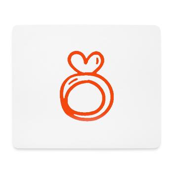 VALENTINSTAG HERZ LIEBE LIEBE ROSE D - Mousepad (Querformat) - Weiß - Vorne