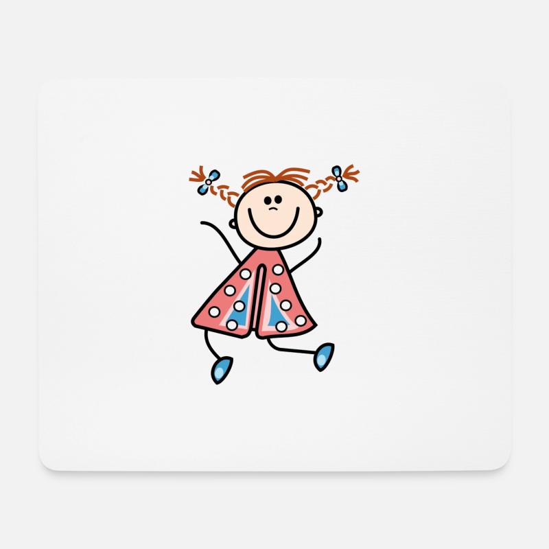 fille - Tapis de souris (format paysage) - blanc