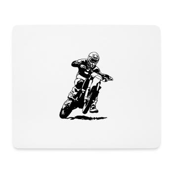 Motocross - Moto Cross - Supercross - MX - SX - Mousepad (Querformat) - Weiß - Vorne