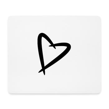 Herz Liebe Design Liebevoll Herzlich neue Variante - Tapis de souris (format paysage) - blanc - Devant