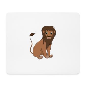 Leo der Löwe - Mousepad (Querformat) - Weiß - Vorne