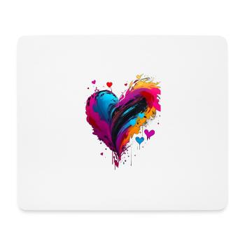 Herz - Mousepad (Querformat) - Weiß - Vorne