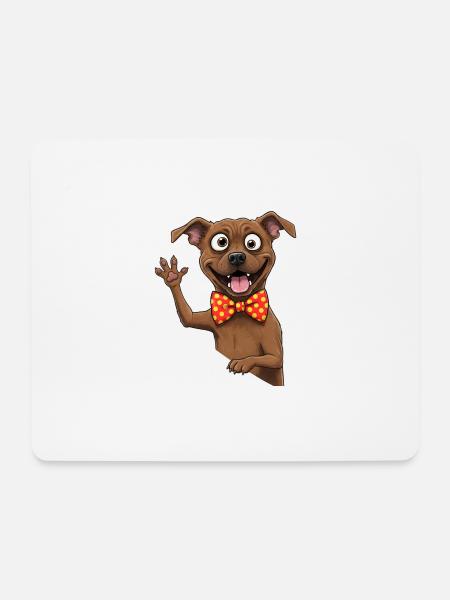 Funny Dog - Mousepad (Querformat) - Weiß