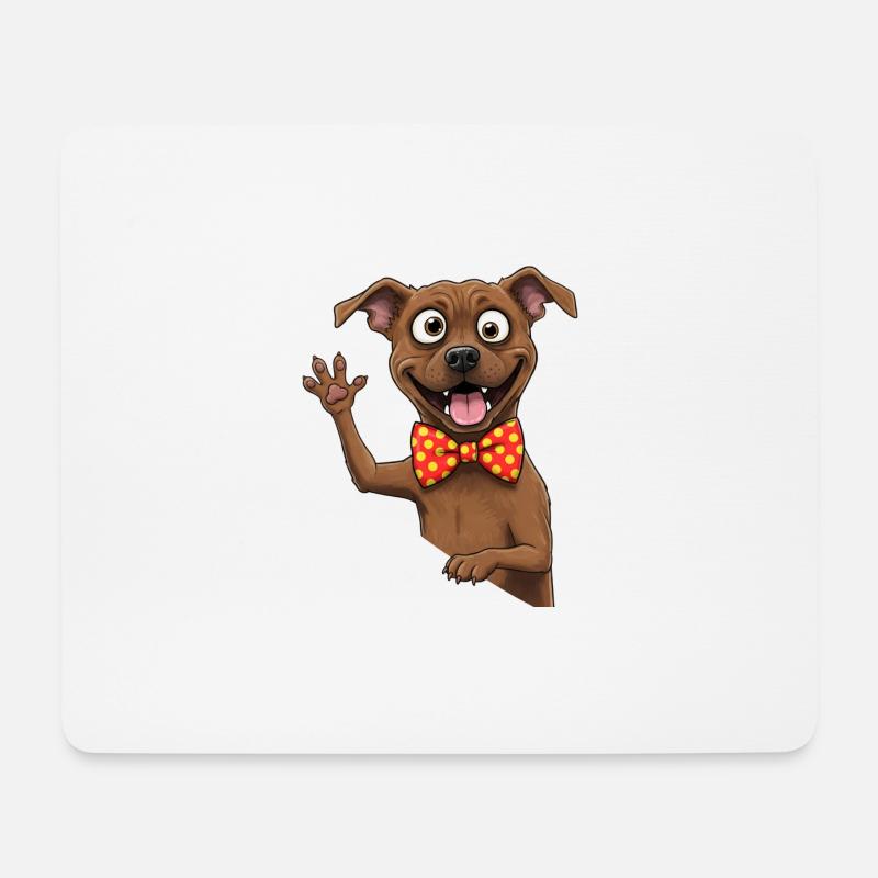 Funny Dog - Mousepad (Querformat) - Weiß