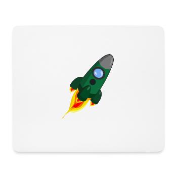 Rakete - Mousepad (Querformat) - Weiß - Vorne