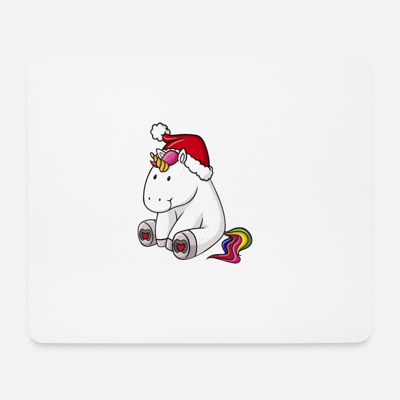 Christmas unicorn - Mouse Pad (horizontal) - white
