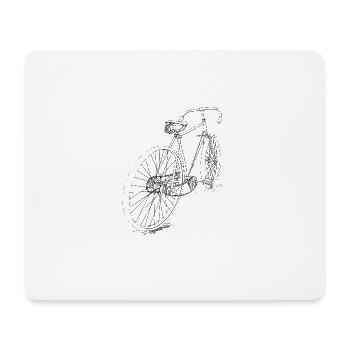 bicycle mountain bike cyclist mountainbike fahrrad - Mousepad (Querformat) - Weiß - Vorne