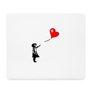 Enfant avec le coeur - Tapis de souris (format paysage) - blanc - Devant