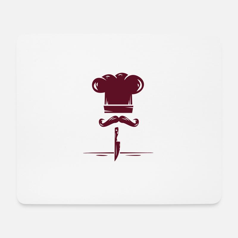 logo Küche - Mousepad (Querformat) - Weiß