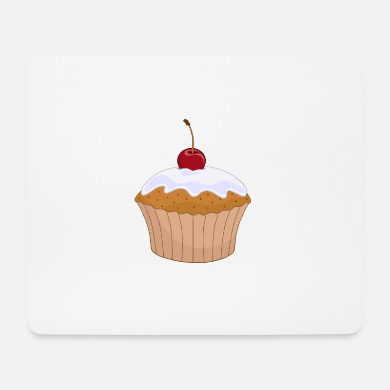 cupcake muffin cake kuchen backen bakery67 - Mousepad (Querformat) - Weiß