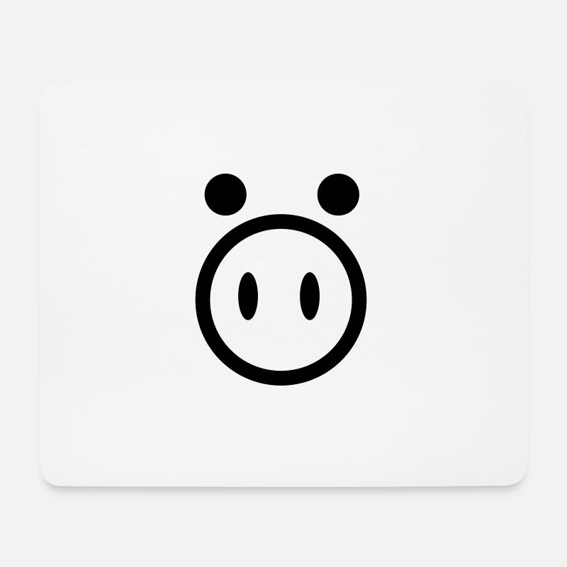 Schwein - Mousepad (Querformat) - Weiß