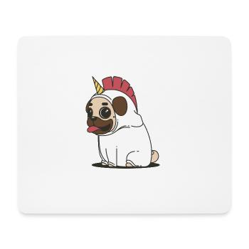 Unicorn unicorn pug pug dogs dogs animal - Mouse Pad (horizontal) - white - Front