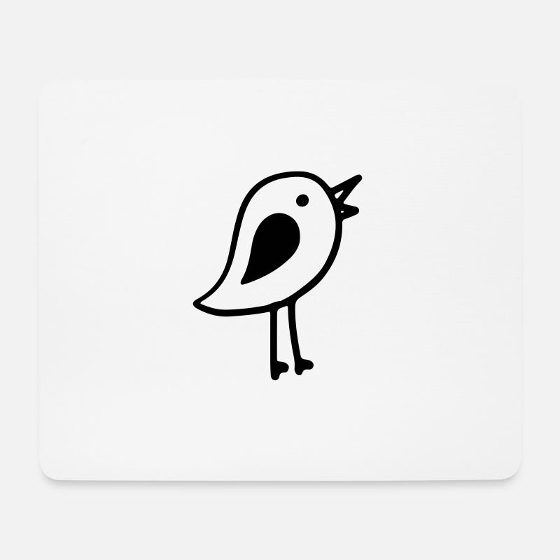 Vogel - Mousepad (Querformat) - Weiß