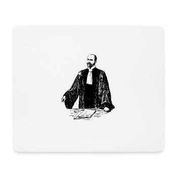 rechtsanwalt anwalt lawyer judge richter law justi - Mousepad (Querformat) - Weiß - Vorne