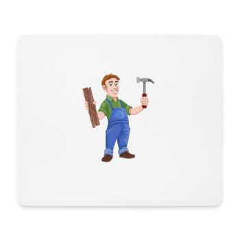 tischler zimmermann schreiner carpenter joiner8 - Mousepad (Querformat) - Weiß - Vorne