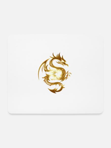 Drache - Mousepad (Querformat) - Weiß