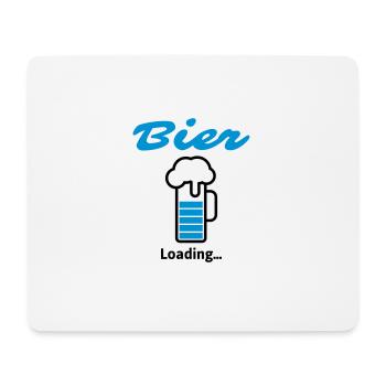 Bier Loading... - Mousepad (Querformat) - Weiß - Vorne