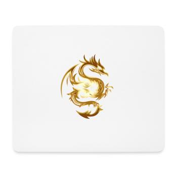 Goldener Chinesischer Drache Geschenk Idee - Mousepad (Querformat) - Weiß - Vorne