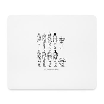 comment dessiner un champignon / champignons / Art - Tapis de souris (format paysage) - blanc - Devant