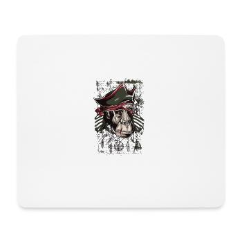 pirate monkey - Mouse Pad (horizontal) - white - Front