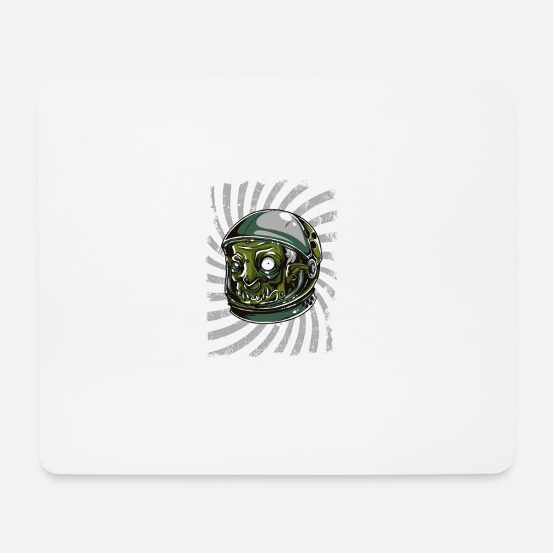 Astronauten Alien - Mousepad (Querformat) - Weiß