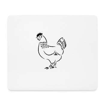 Huhn Henne - Mousepad (Querformat) - Weiß - Vorne