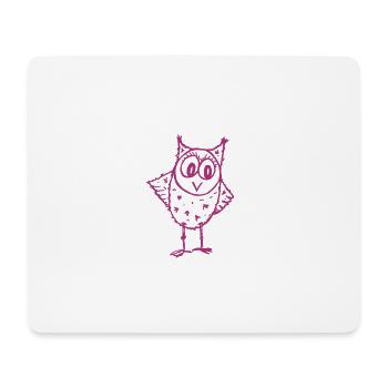 Owl Trudi magenta - Mouse Pad (horizontal) - white - Front