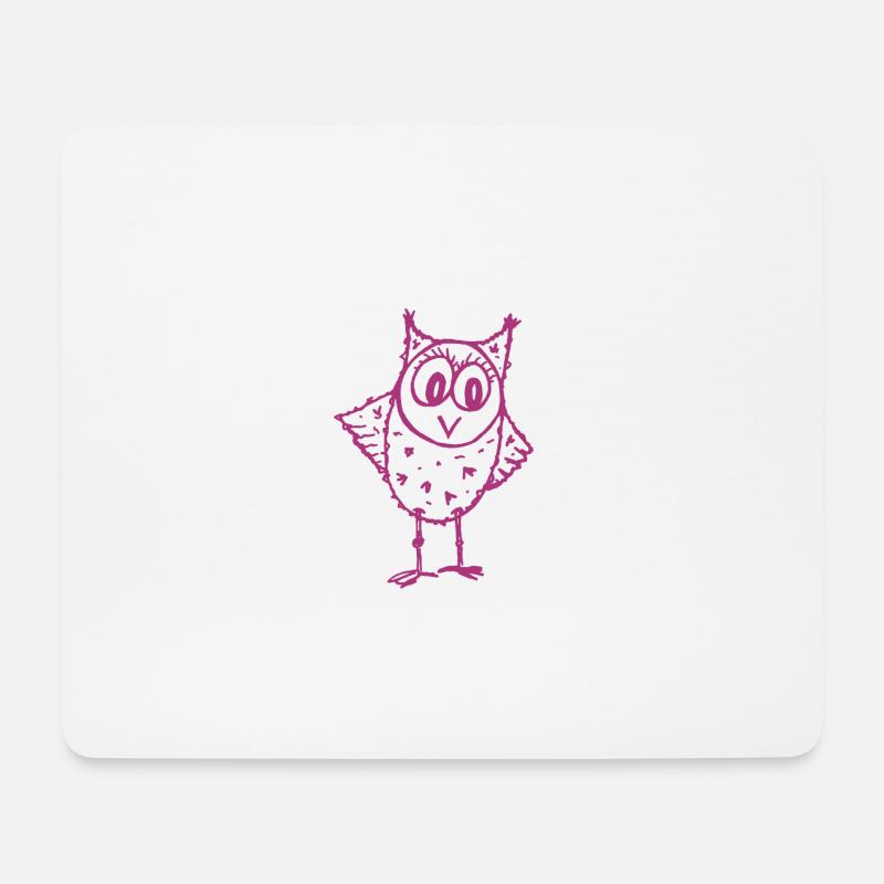 Owl Trudi magenta - Mouse Pad (horizontal) - white