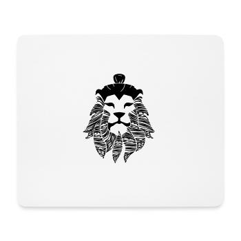 My Mane is on My Cheeks - Lion Man - Löwenmann - Mousepad (Querformat) - Weiß - Vorne