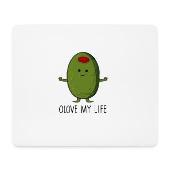 olive - Mouse Pad (horizontal) - white - Front