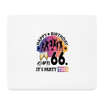 Geburtstag 66 Party People Fete Dancing Tanzen - Mousepad (Querformat) - Weiß - Vorne