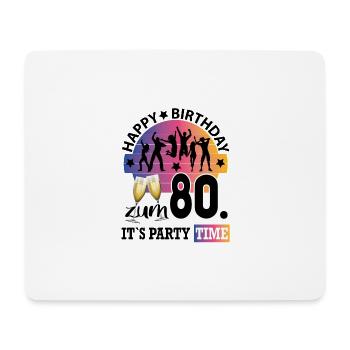 Geburtstag 80 Party People Fete Dancing Tanzen - Mousepad (Querformat) - Weiß - Vorne