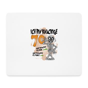 Geburtstag 70 Knackige Jahre Skelett Knochen - Mousepad (Querformat) - Weiß - Vorne