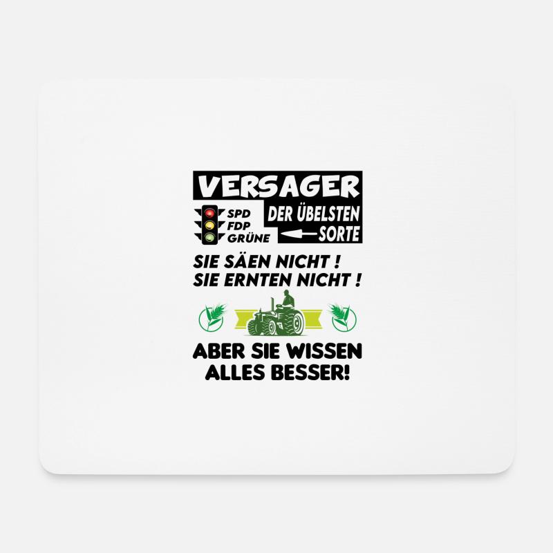 Bauern Proteste Politik Versagen Ampel - Mousepad (Querformat) - Weiß