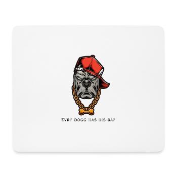 Bulldog Street Cap Halskette - Mousepad (Querformat) - Weiß - Vorne