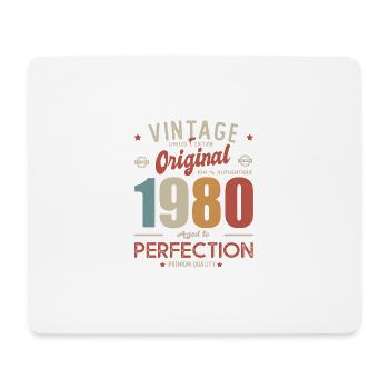 Vintage Original 1980 Geburtstagsgeschenk - Mousepad (Querformat) - Weiß - Vorne