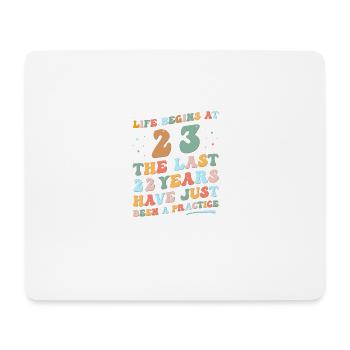 23. Geburtstag Mann Frau 2023 Funny Groovy Life - Mousepad (Querformat) - Weiß - Vorne