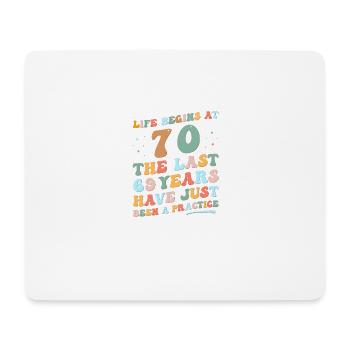 70th birthday Man Woman 2023 Funny Groovy Life - Mouse Pad (horizontal) - white - Front