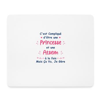atsem - Tapis de souris (format paysage) - blanc - Devant