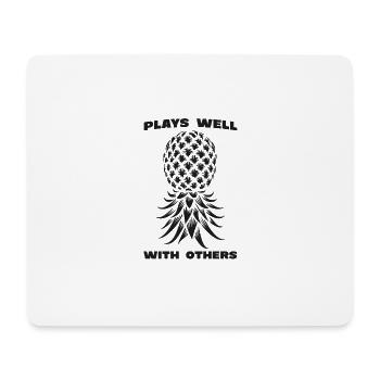 Drôle Échangiste À L’envers Ananas Sexuel - Tapis de souris (format paysage) - blanc - Devant