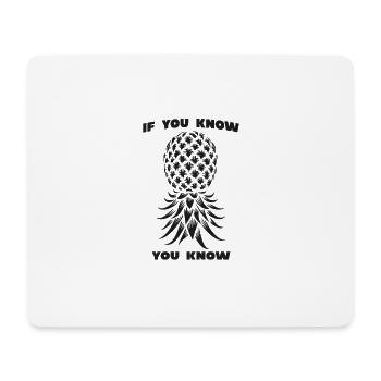 Funny Swinger Upside Down Pineapple Sexual - Mouse Pad (horizontal) - white - Front