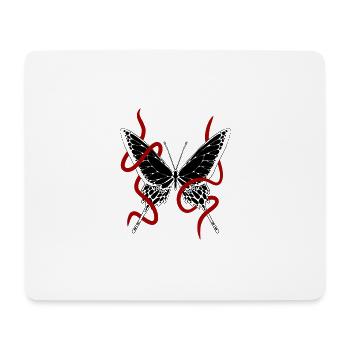 Red rope and red rope - Tapis de souris (format paysage) - blanc - Devant